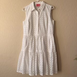KATE SPADE sleeveless eyelet dress